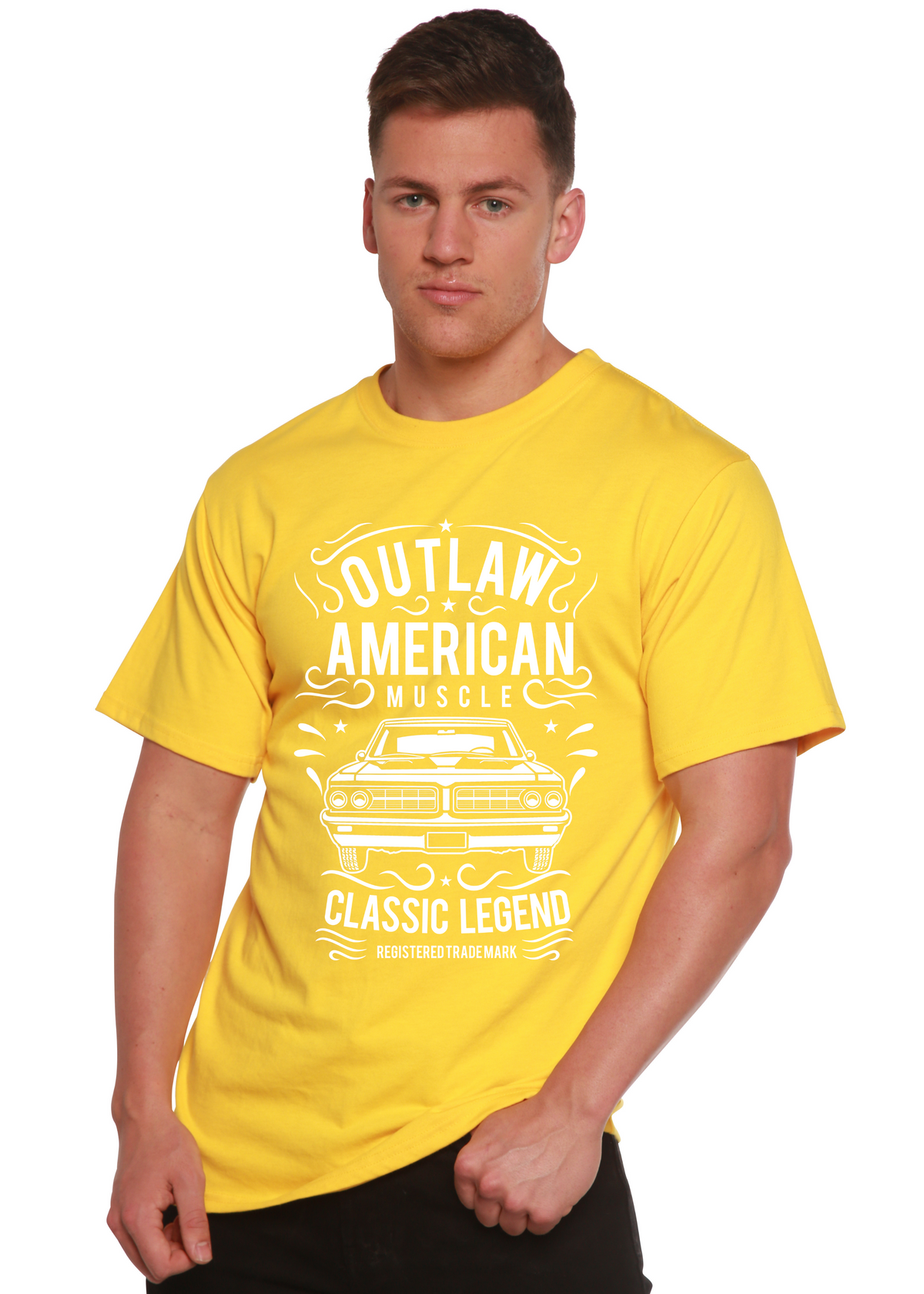 Outlaw American Muscle Spun Bamboo® Men's Bamboo Viscose/Organic Cotton Short Sleeve Graphic T-Shirt Spun Bamboo
