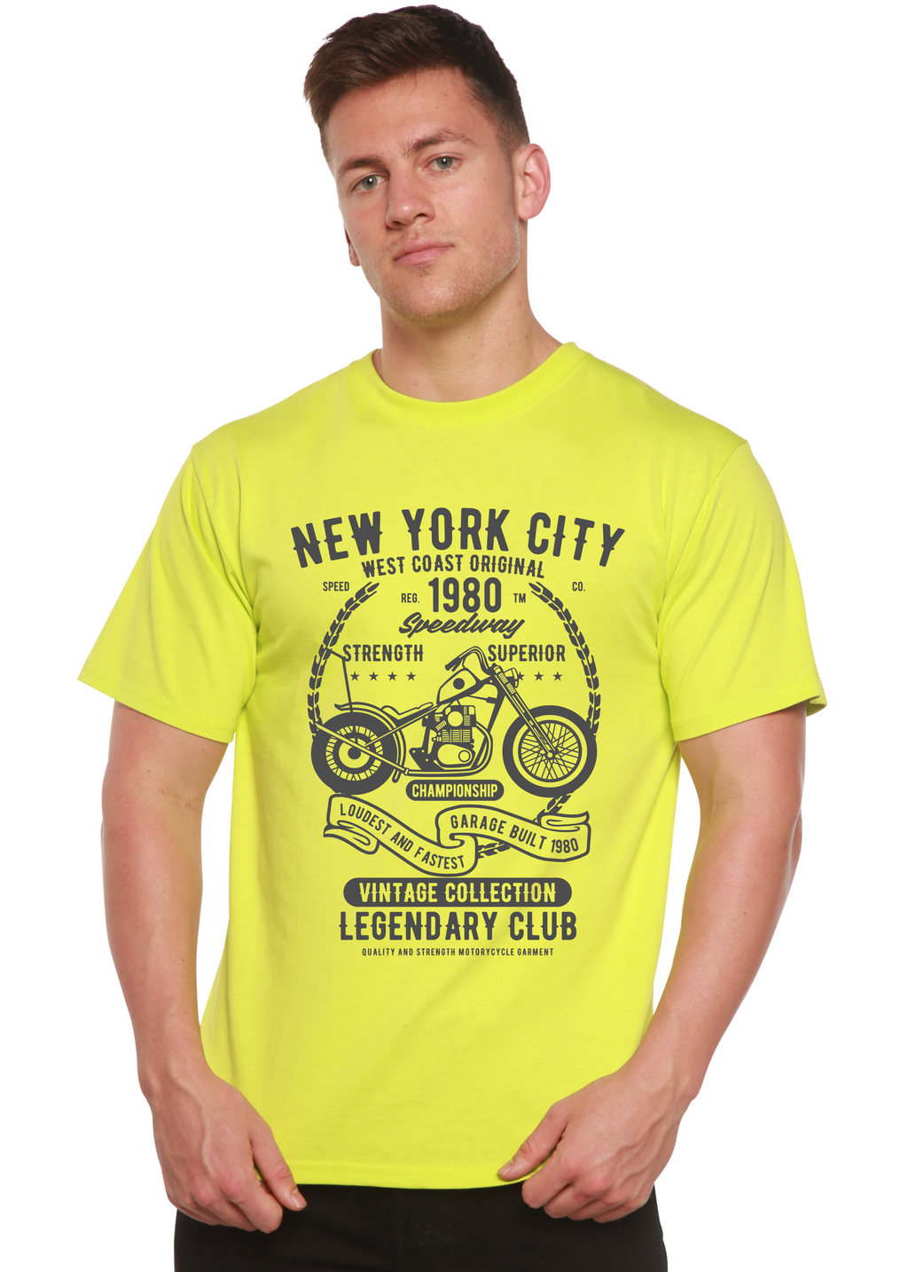 New York City Spun Bamboo® Men's Bamboo Viscose/Organic Cotton Short Sleeve Graphic T-Shirt Spun Bamboo