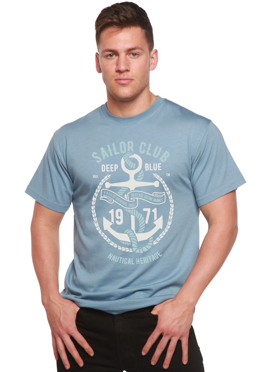 Sailor Club Spun Bamboo® Men's Bamboo Viscose/Organic Cotton Short Sleeve Graphic T-Shirt Spun Bamboo