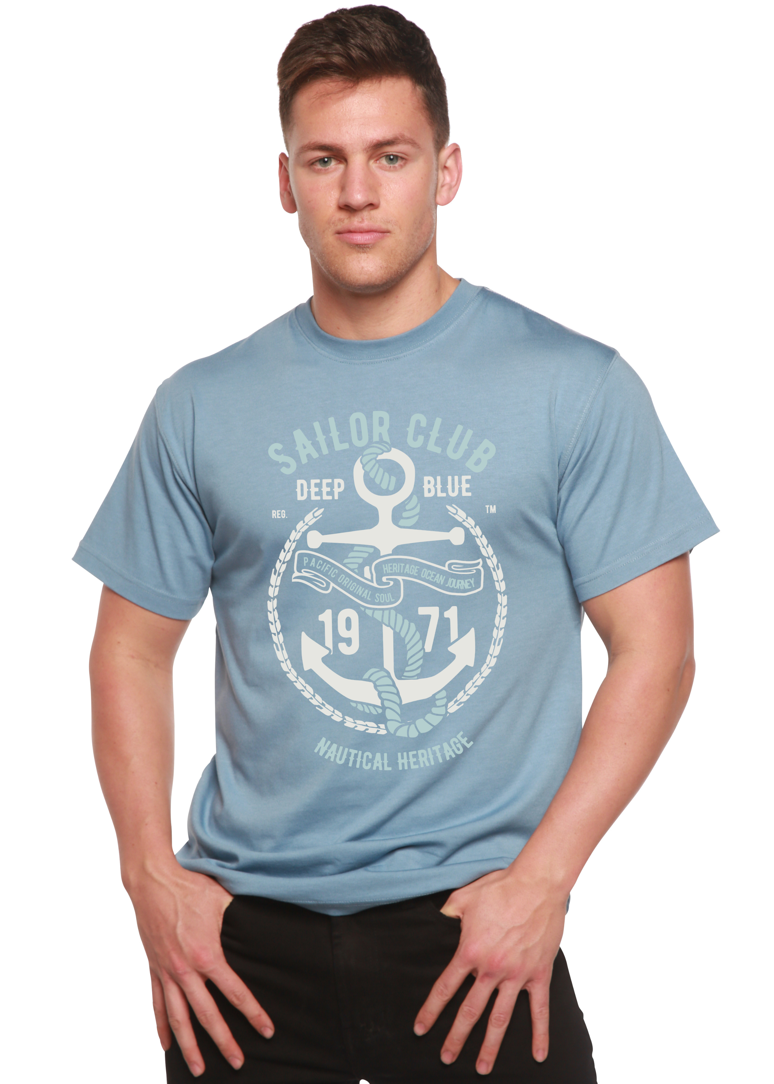 Sailor Club Spun Bamboo® Men's Bamboo Viscose/Organic Cotton Short Sleeve Graphic T-Shirt Spun Bamboo