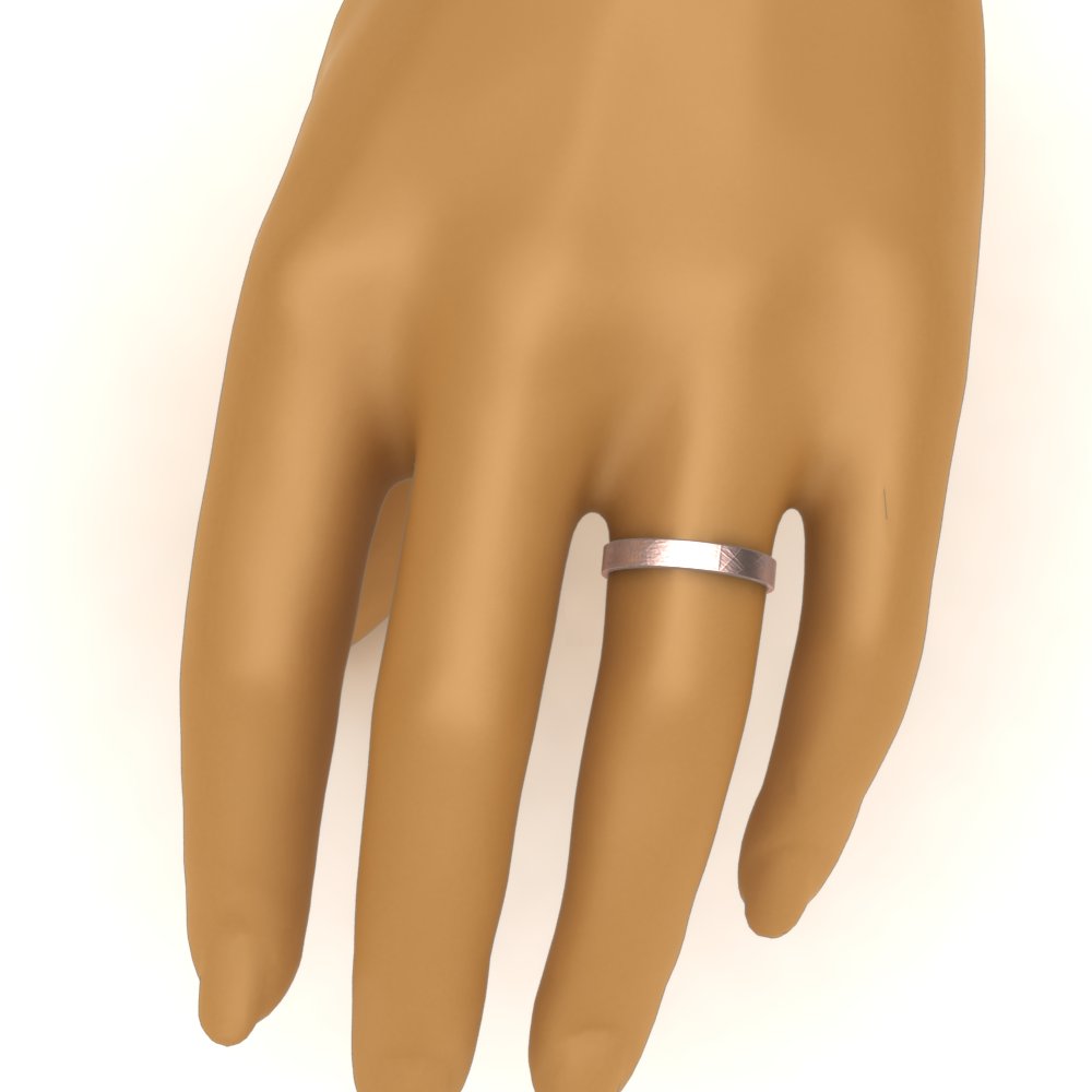Ice Textured Mens 5mm Comfort Fit Wedding Band