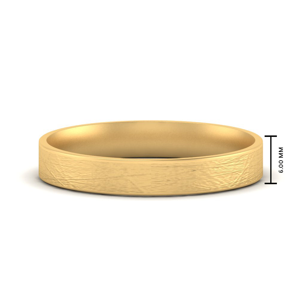 Ice Textured Mens 5mm Comfort Fit Wedding Band