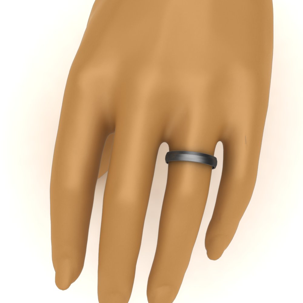 Wedding Band Beveled Edge Matte