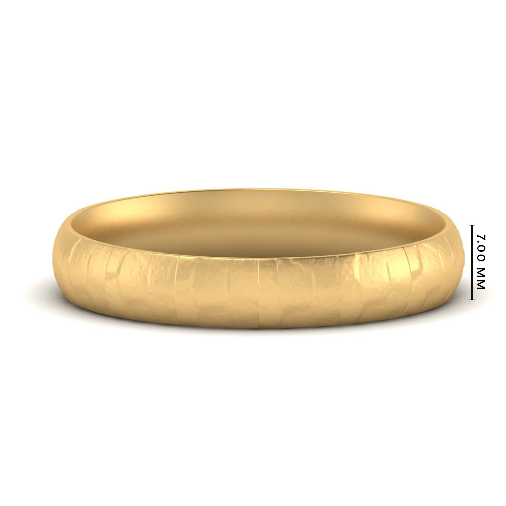 Lightweight Rock Texture Mens Wedding Band