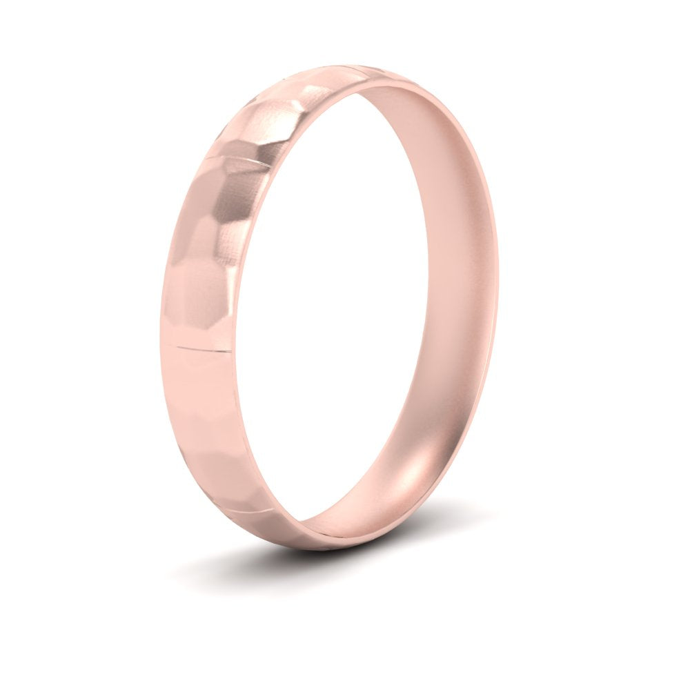 Mens Hammered Comfort Fit Wedding Band