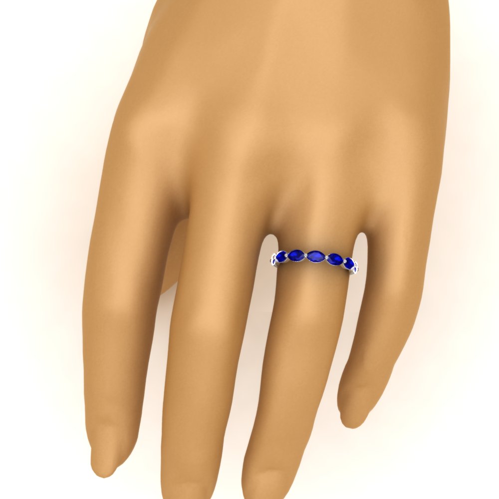7 Stone Marquise East West 1 Carat Band