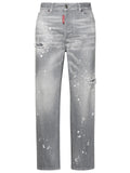 Dsquared2 Grey Cotton Blend Jeans Women