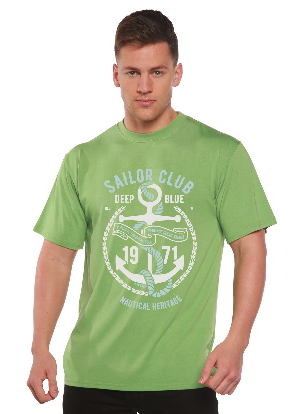 Sailor Club Spun Bamboo® Men's Bamboo Viscose/Organic Cotton Short Sleeve Graphic T-Shirt Spun Bamboo