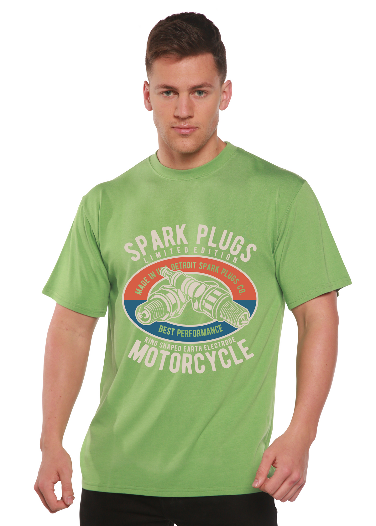 Spark Plugs Spun Bamboo® Men's Bamboo Viscose/Organic Cotton Short Sleeve Graphic T-Shirt Spun Bamboo