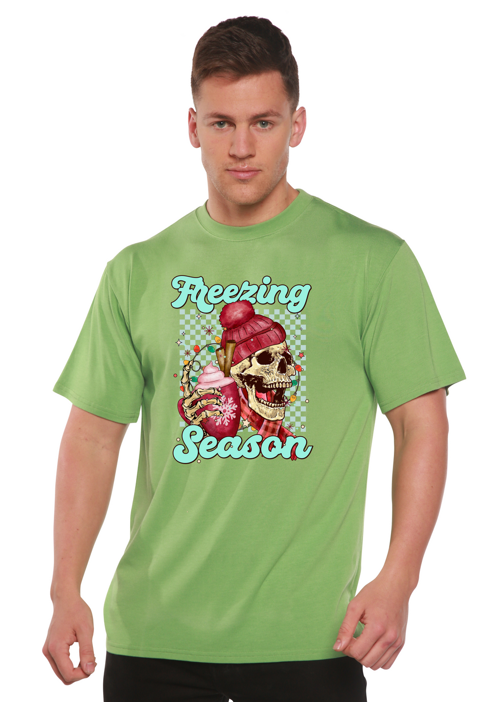 Freezing Season Unisex Bamboo Viscose/Organic Cotton Short Sleeve Graphic T-Shirt Spun Bamboo