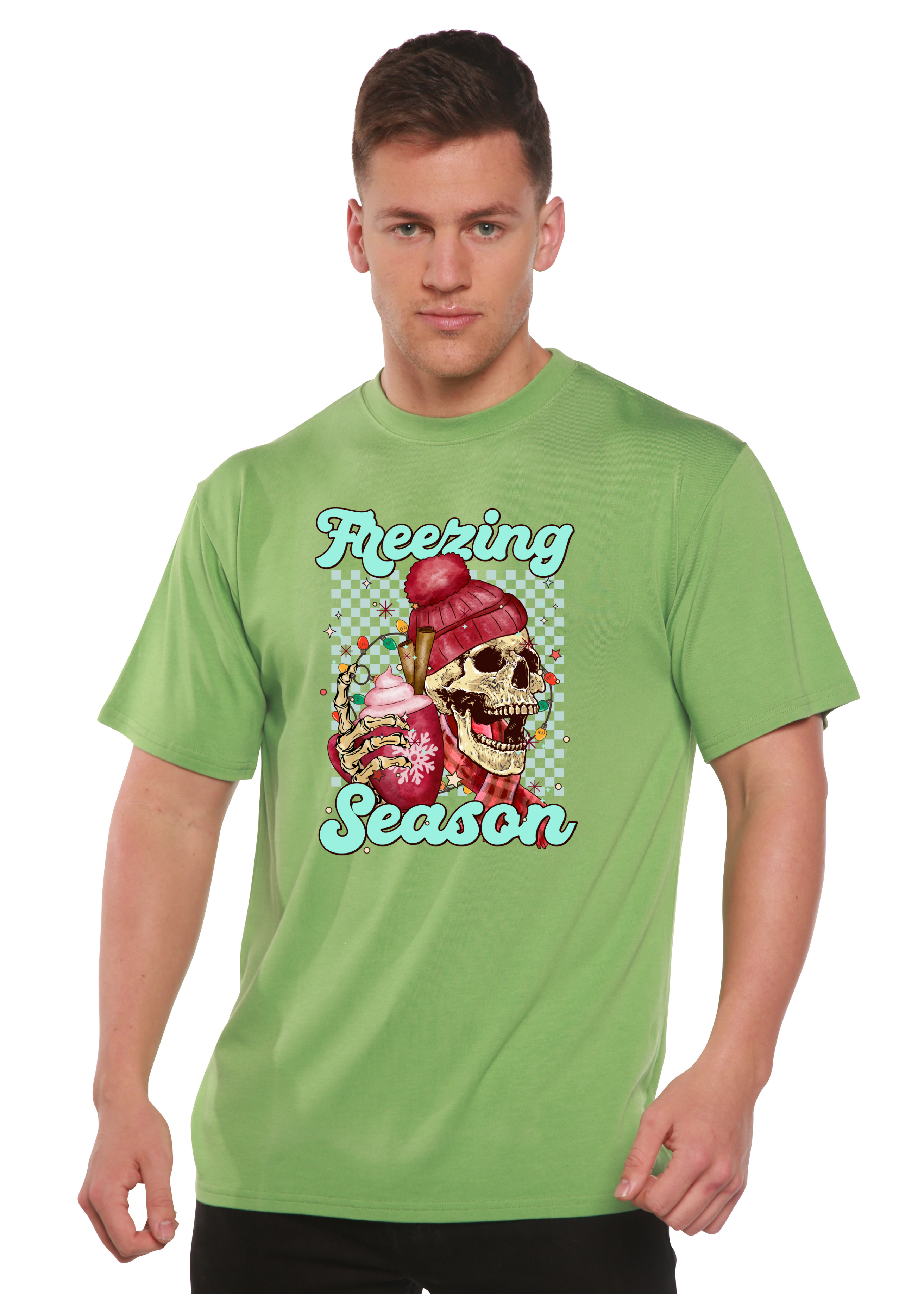Freezing Season Unisex Bamboo Viscose/Organic Cotton Short Sleeve Graphic T-Shirt Spun Bamboo