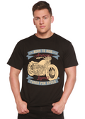 Born To Ride American Legend Men's Bamboo Viscose/Organic Cotton Short Sleeve Graphic T-Shirt Spun Bamboo