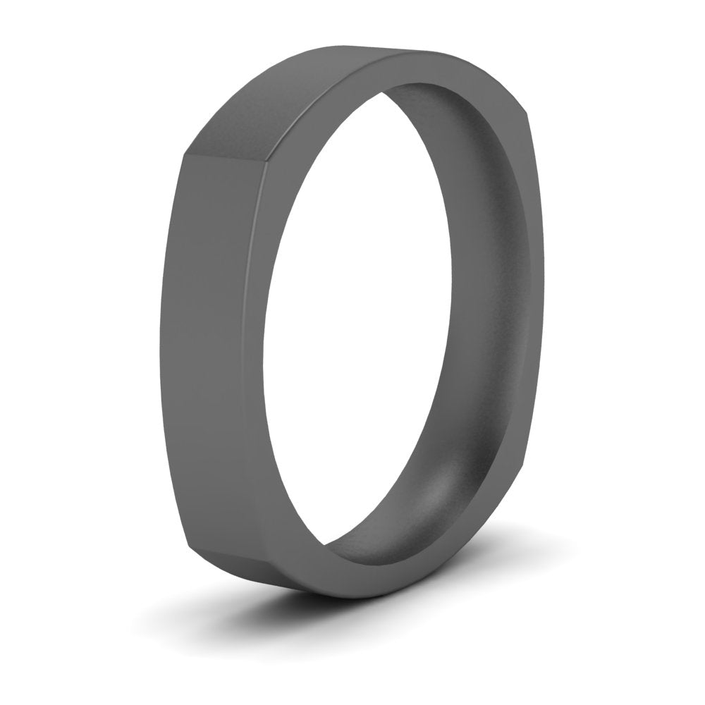 Square Comfort Fit Mens Wedding Band