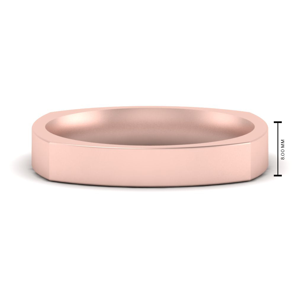 Square Comfort Fit Mens Wedding Band