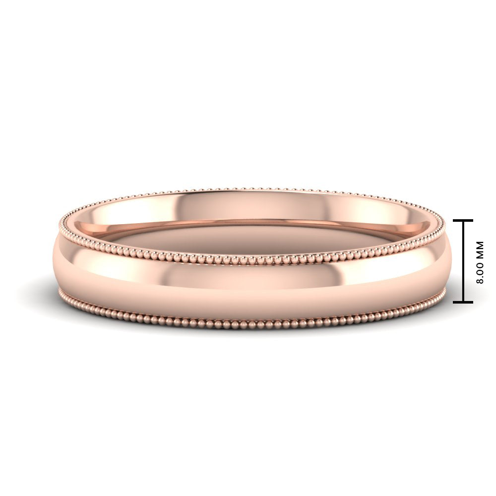 Comfort Fit Wedding Band Milgrain Edge