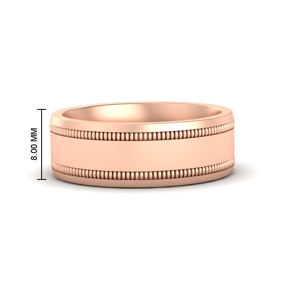 Mens Band Double Milgrain
