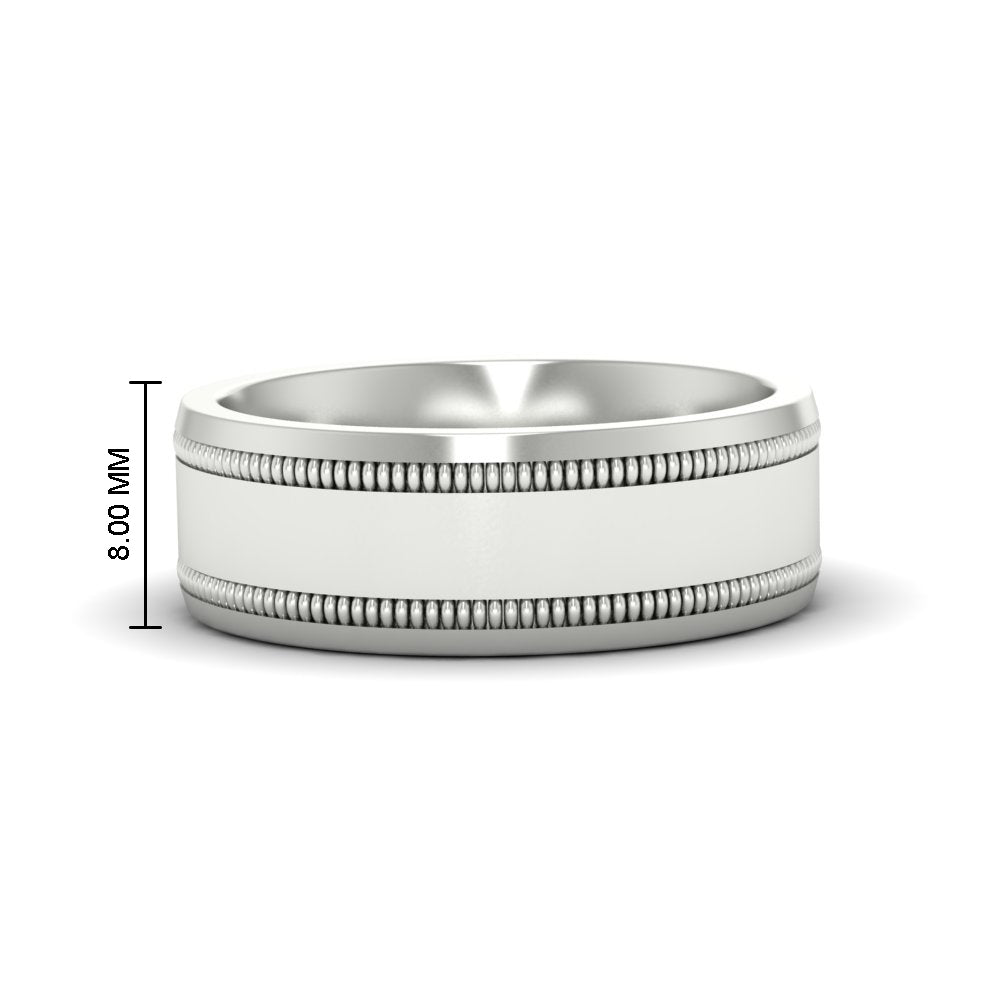 Mens Band Double Milgrain
