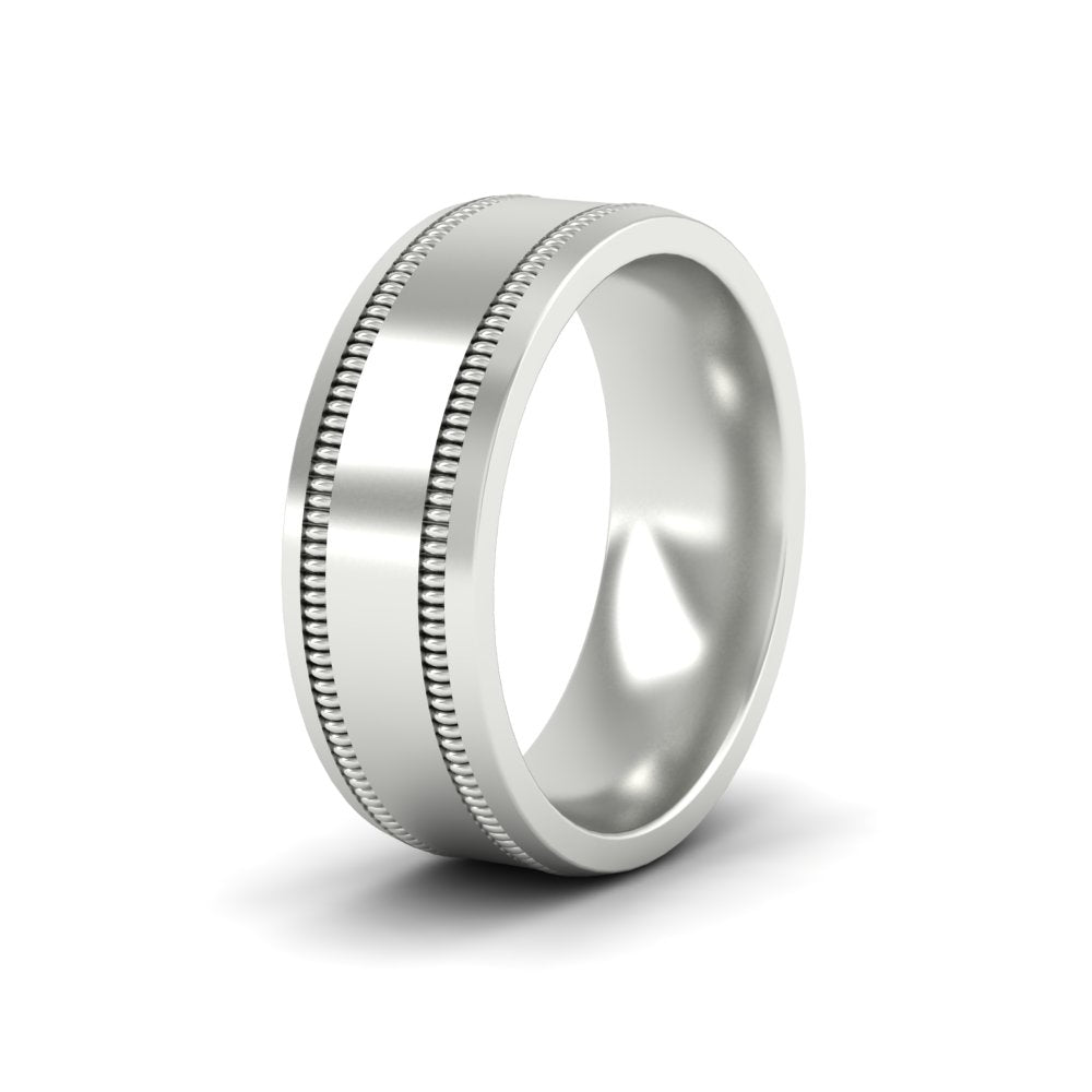Mens Band Double Milgrain