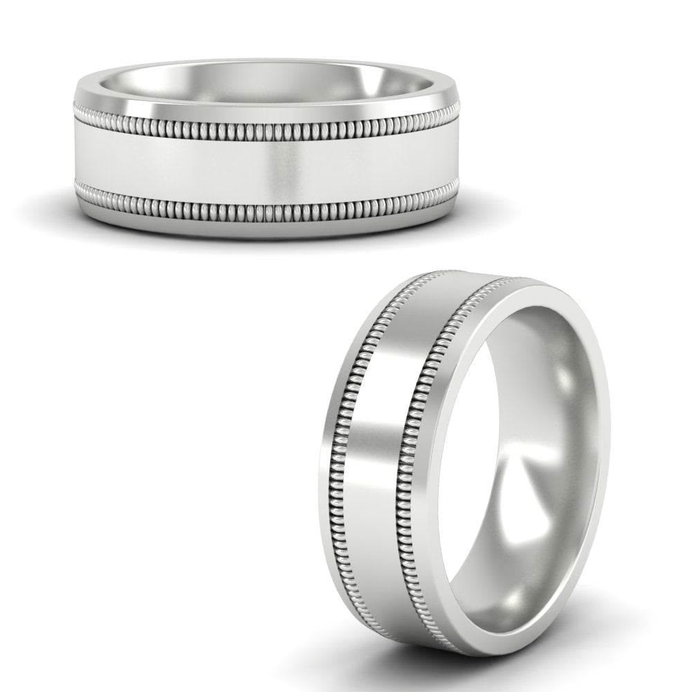 Mens Band Double Milgrain