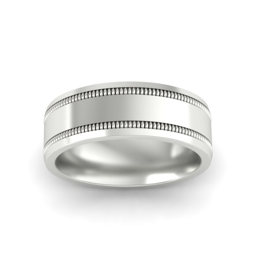 Mens Band Double Milgrain