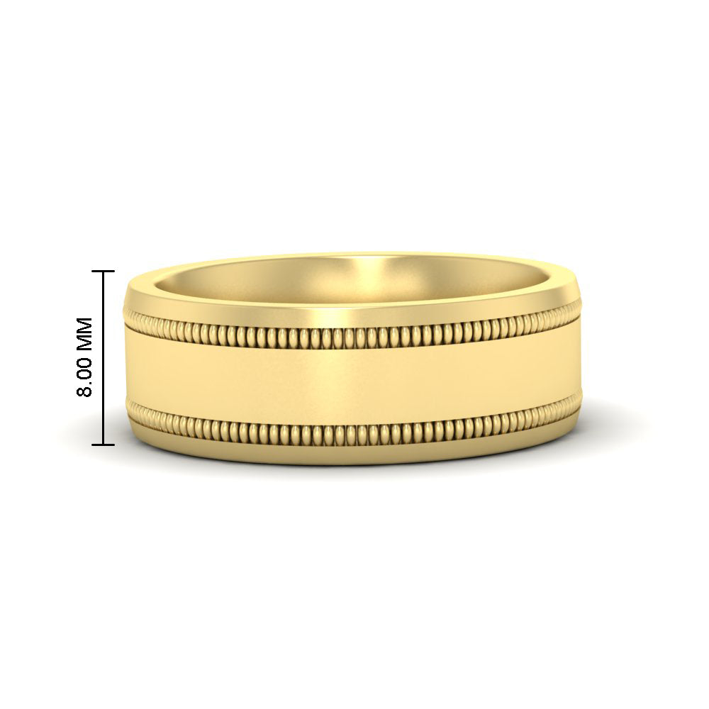Mens Band Double Milgrain