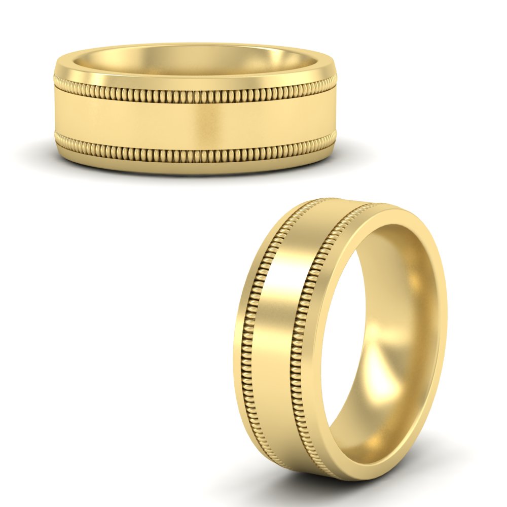 Mens Band Double Milgrain