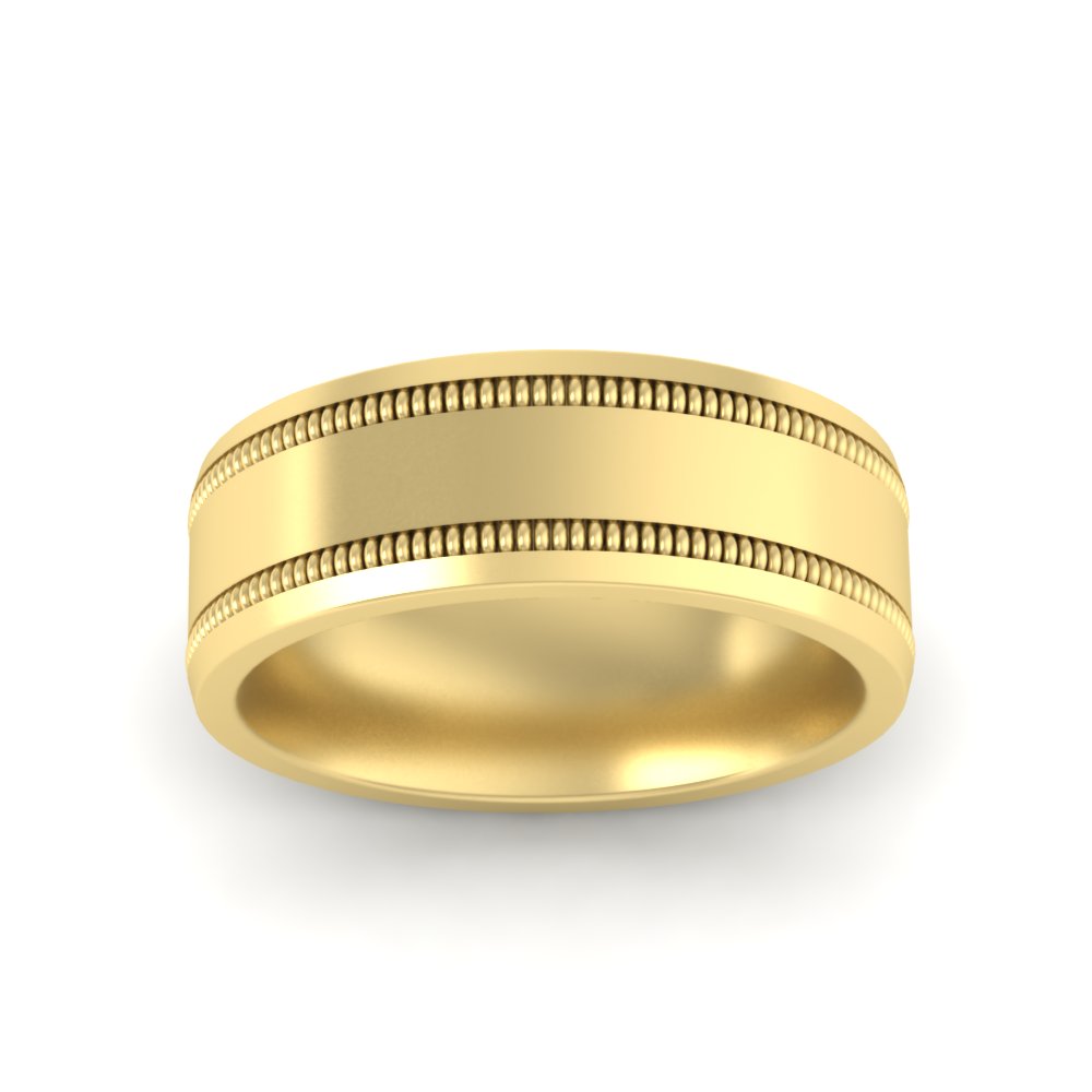 Mens Band Double Milgrain