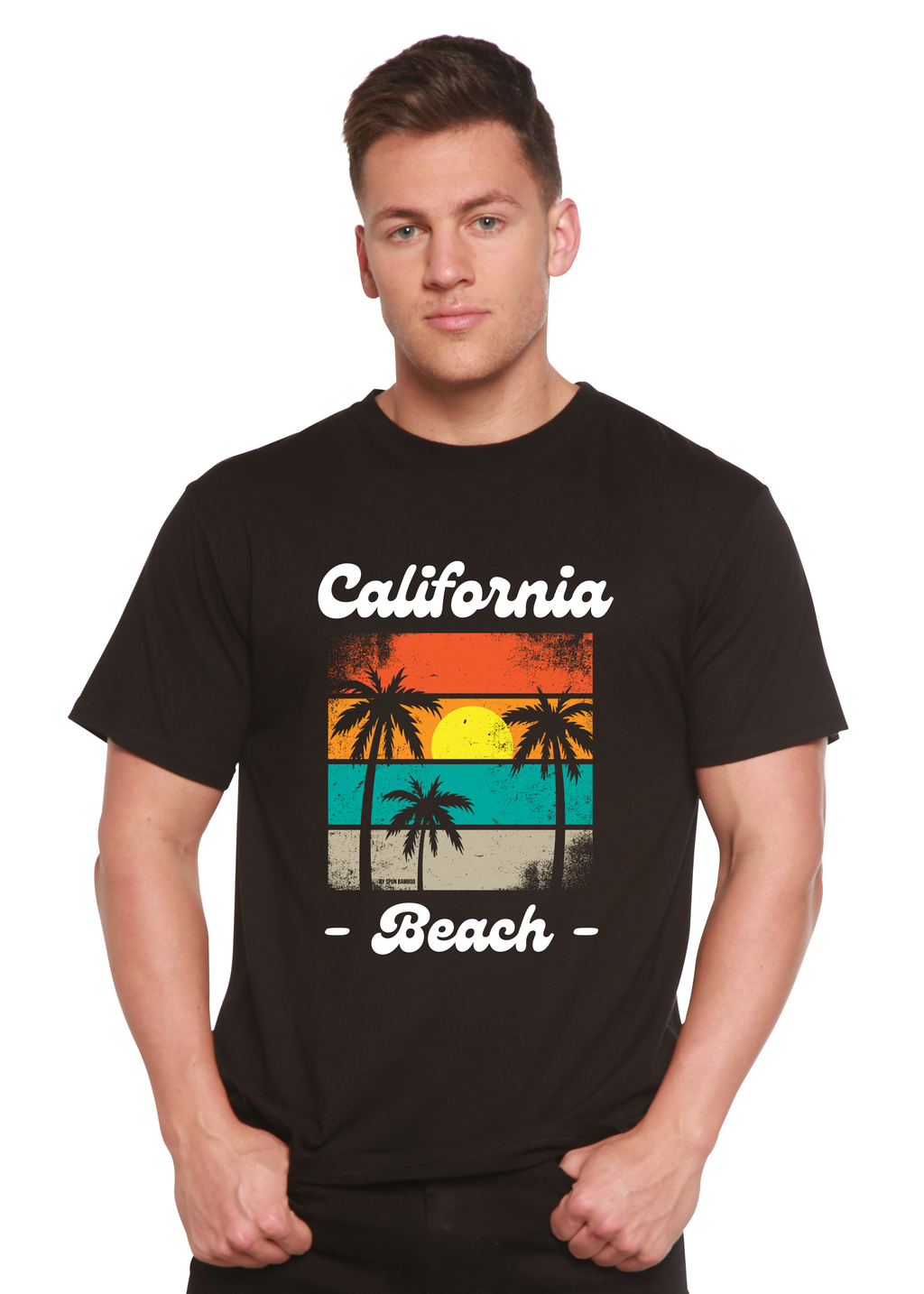 California Beach Unisex Bamboo Viscose/Organic Cotton Short Sleeve Graphic T-Shirt Spun Bamboo