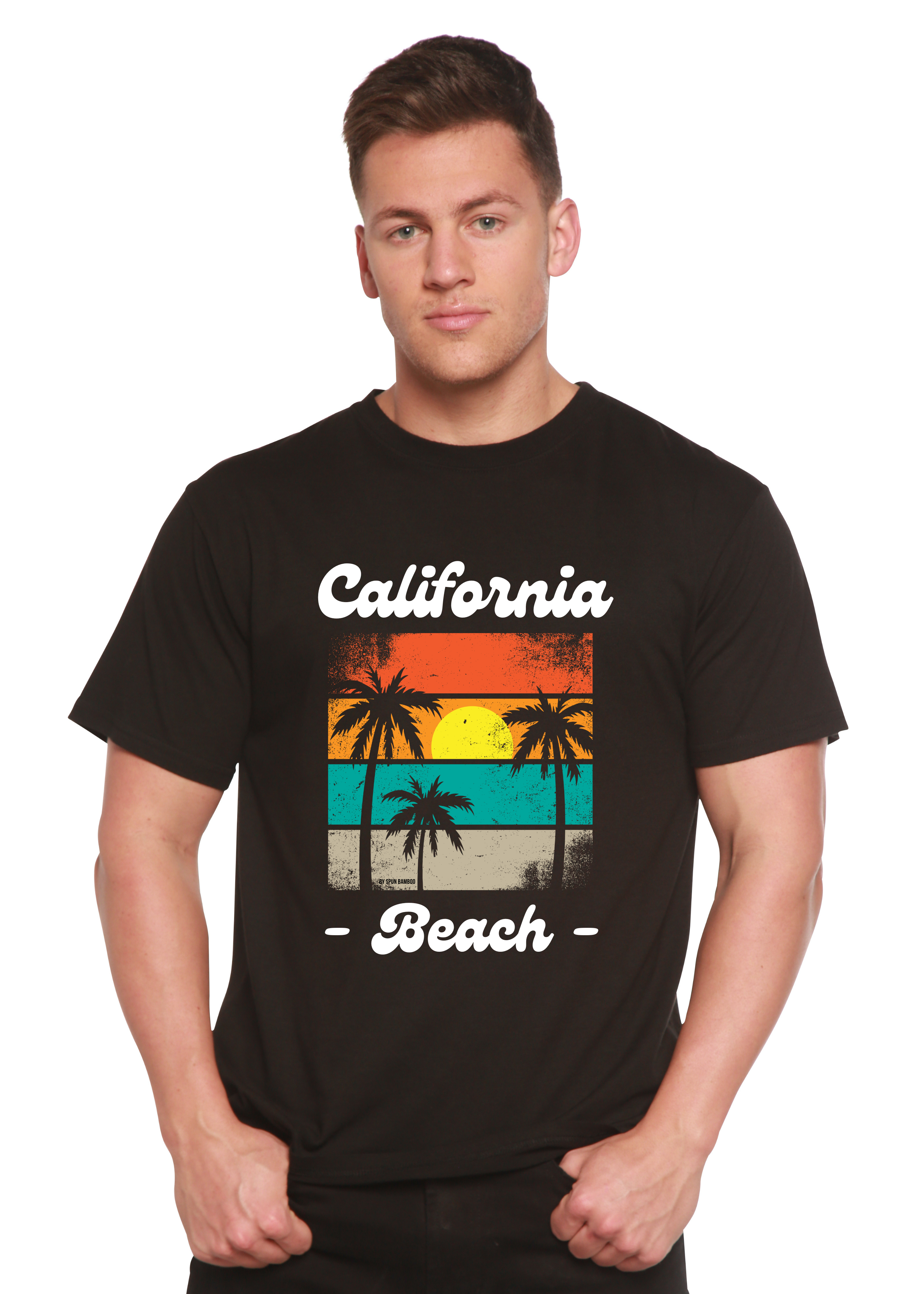California Beach Unisex Bamboo Viscose/Organic Cotton Short Sleeve Graphic T-Shirt Spun Bamboo