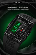 Simple Student Youth Fashion Trend Double Display Multi-functional Sports Waterproof Electronic Watch