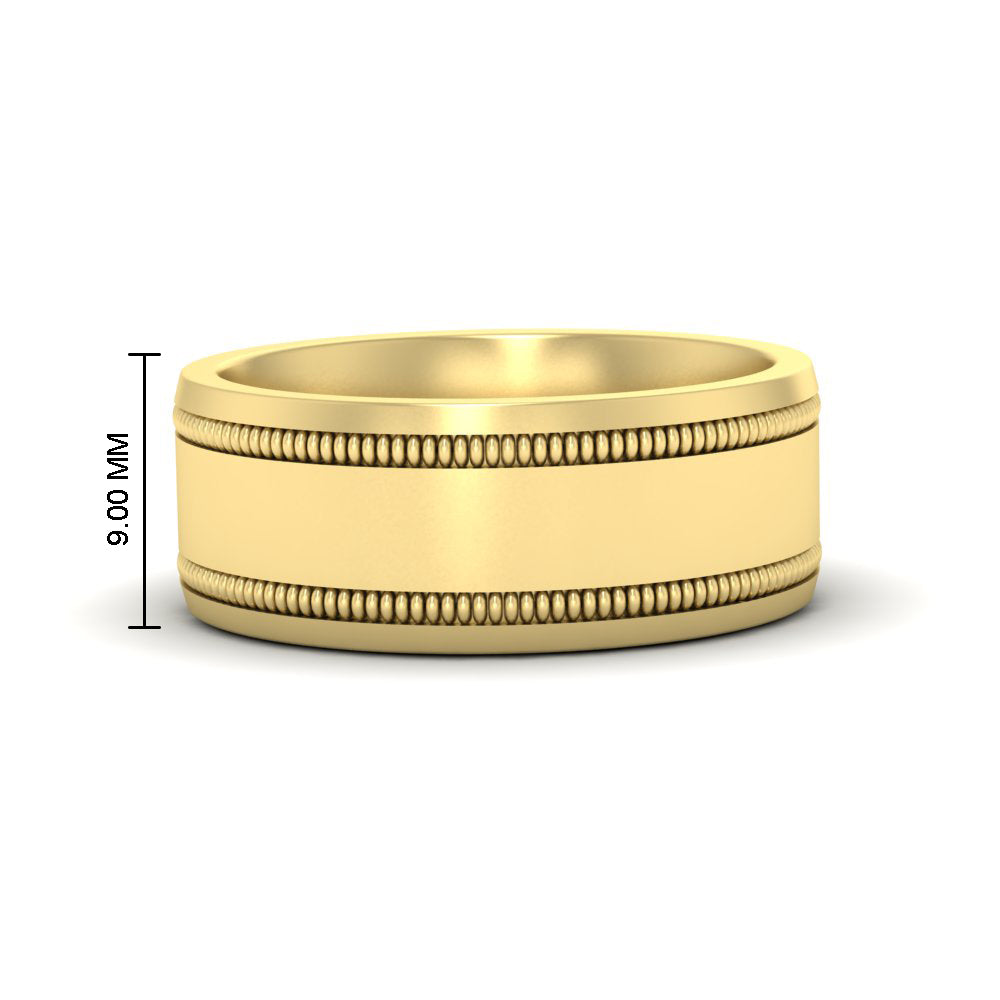 Mens Band Double Milgrain