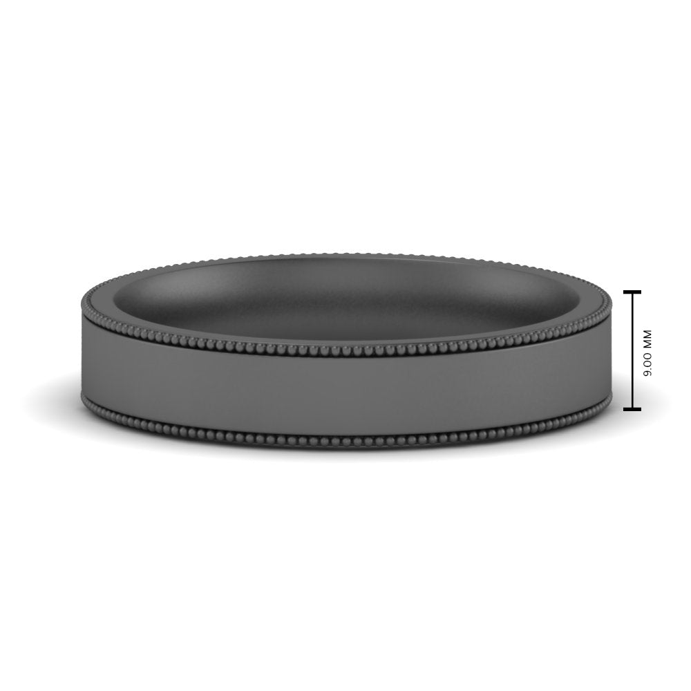 Stepped Edge Comfort Fit Flat Mens Band