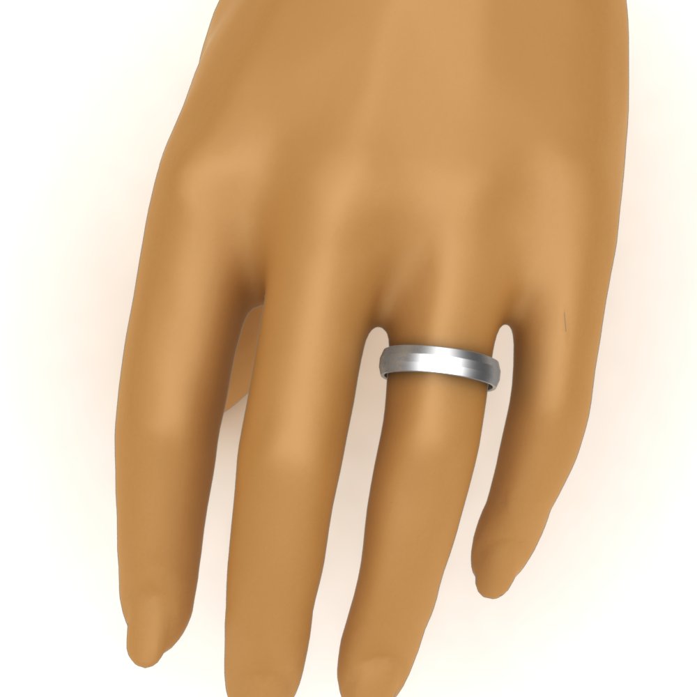 Wedding Band Beveled Edge Matte
