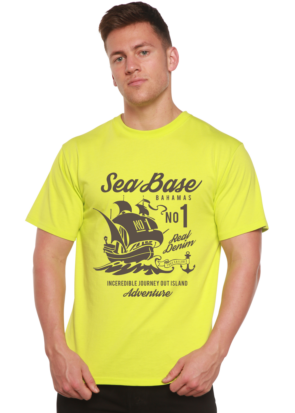 Sea Base Spun Bamboo® Men's Bamboo Viscose/Organic Cotton Short Sleeve Graphic T-Shirt Spun Bamboo