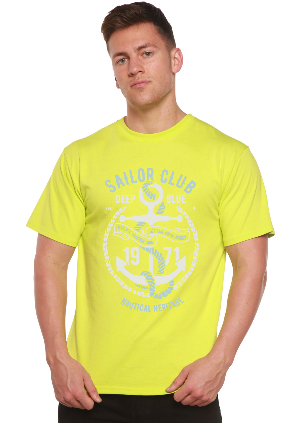 Sailor Club Spun Bamboo® Men's Bamboo Viscose/Organic Cotton Short Sleeve Graphic T-Shirt Spun Bamboo