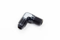 90 Deg Alum #6 Flare 1/4 in Black Vinyasa Automotive