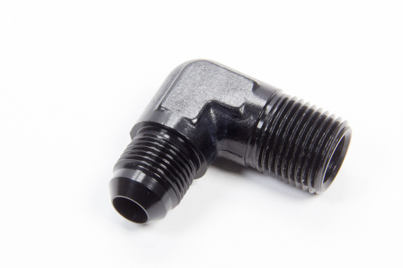 90 Deg Alum #8 Flare 1/2 in Black - FCM5038 Vinyasa Automotive