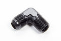 90 Deg Alum #10 Flare 1/2in Black Vinyasa Automotive