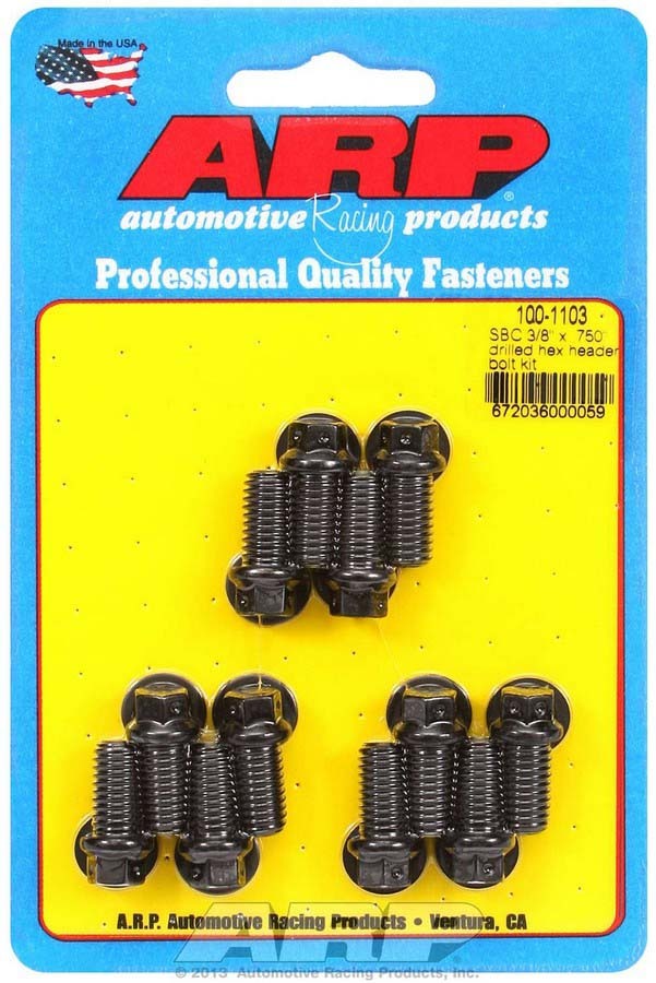 Header Bolt Kit - 6pt. 3/8 x .750 UHL (12) - 1001103 Vinyasa Automotive