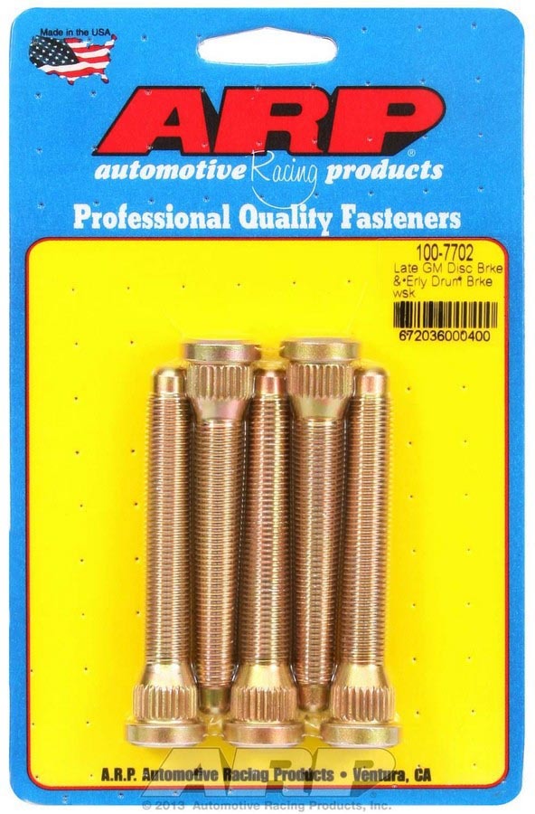 Wheel Stud Kit - 7/16-20 3.200/.580 Knurl (5) - 1007702 Vinyasa Automotive