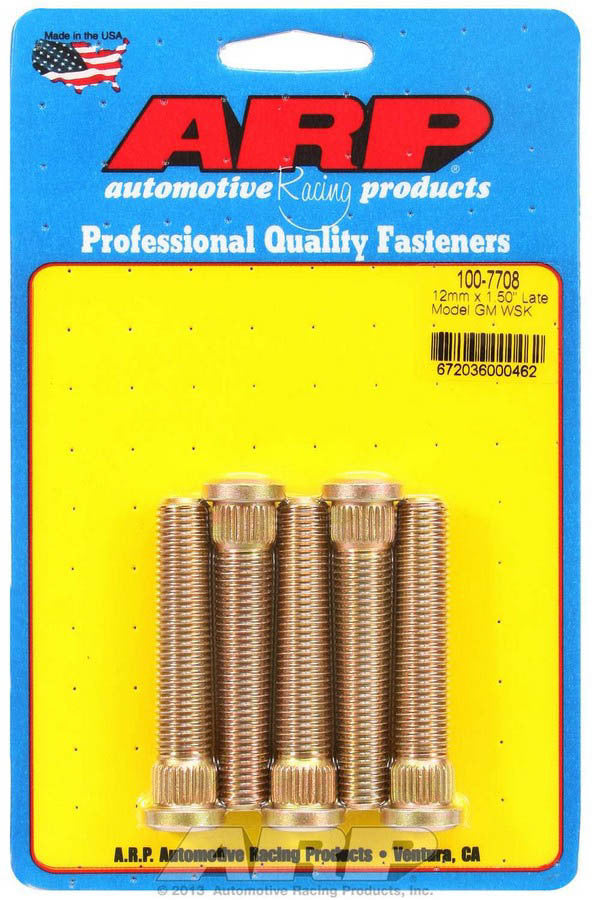 Wheel Stud Kit - M12x1.5 2.500/.509 Knurl - 1007708 Vinyasa Automotive