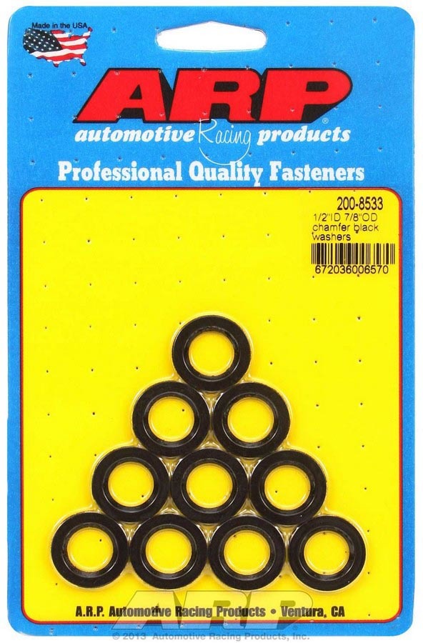Black Washers - 1/2 ID x 7/8 OD (10) - 2008533 Vinyasa Automotive