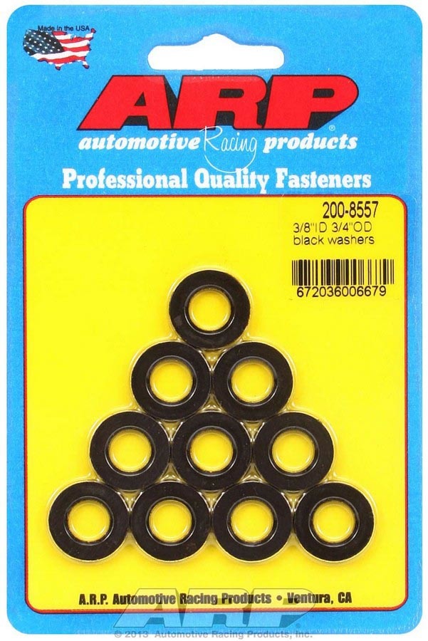 Black Washers - 3/8 ID x 3/4 OD (10) - 2008557 Vinyasa Automotive