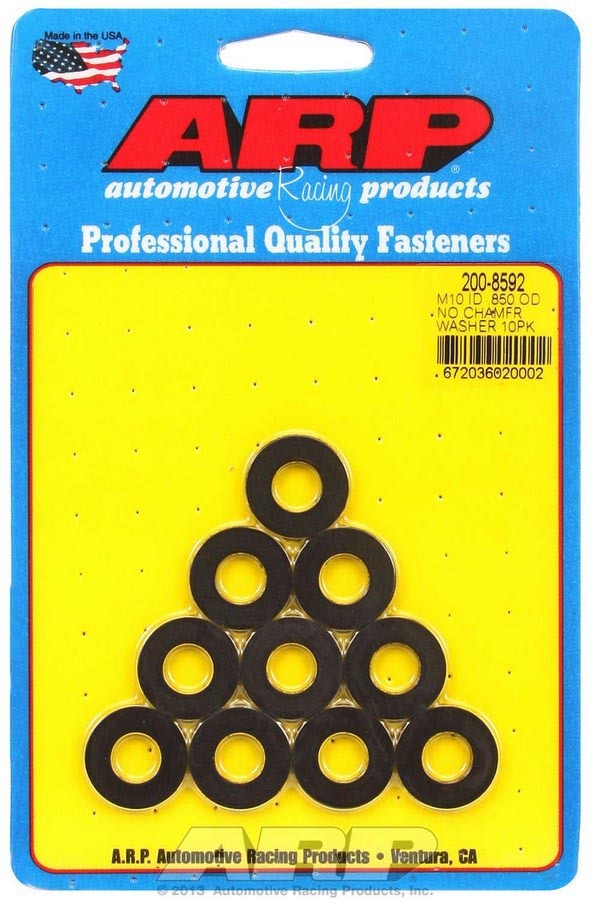 Black Washers - 10mm ID x .850 OD (10) - 2008592 Vinyasa Automotive