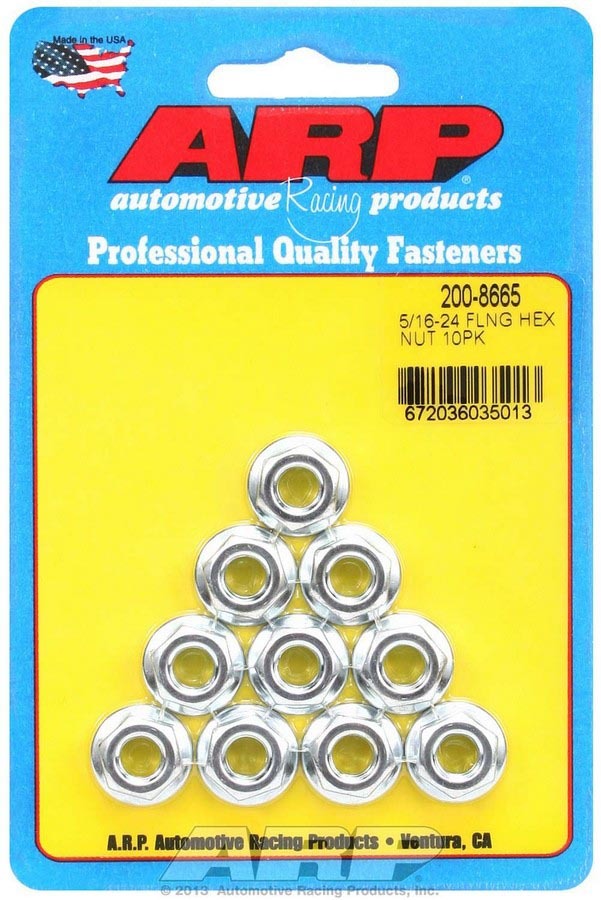 Hex Serrated Flange Nuts 5/16-24 (10) - 2008665 Vinyasa Automotive