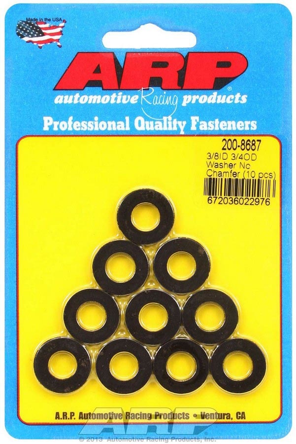 Black Washers - 3/8 ID x 3/4 OD (10) - 2008687 Vinyasa Automotive