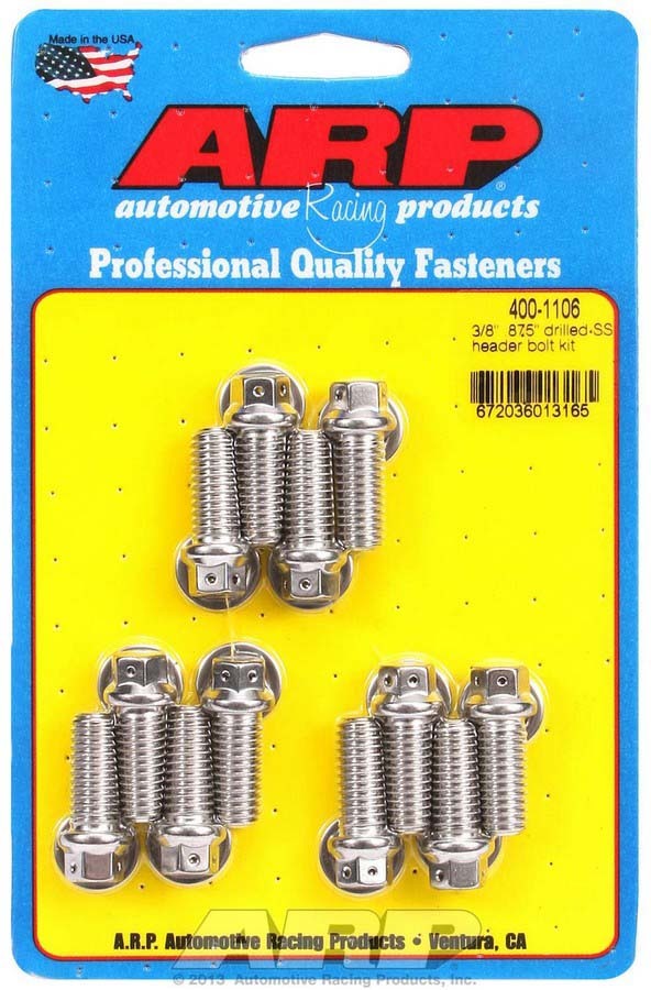 S/S Header Bolt Kit - 3/8 x .875 UHL (12) - 4001106 Vinyasa Automotive