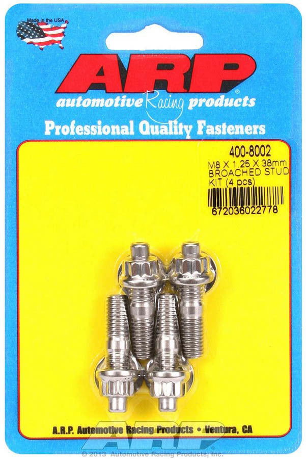 S/S Stud Kit - (4) M8 x 1.25in x 38mm - 4008002 Vinyasa Automotive