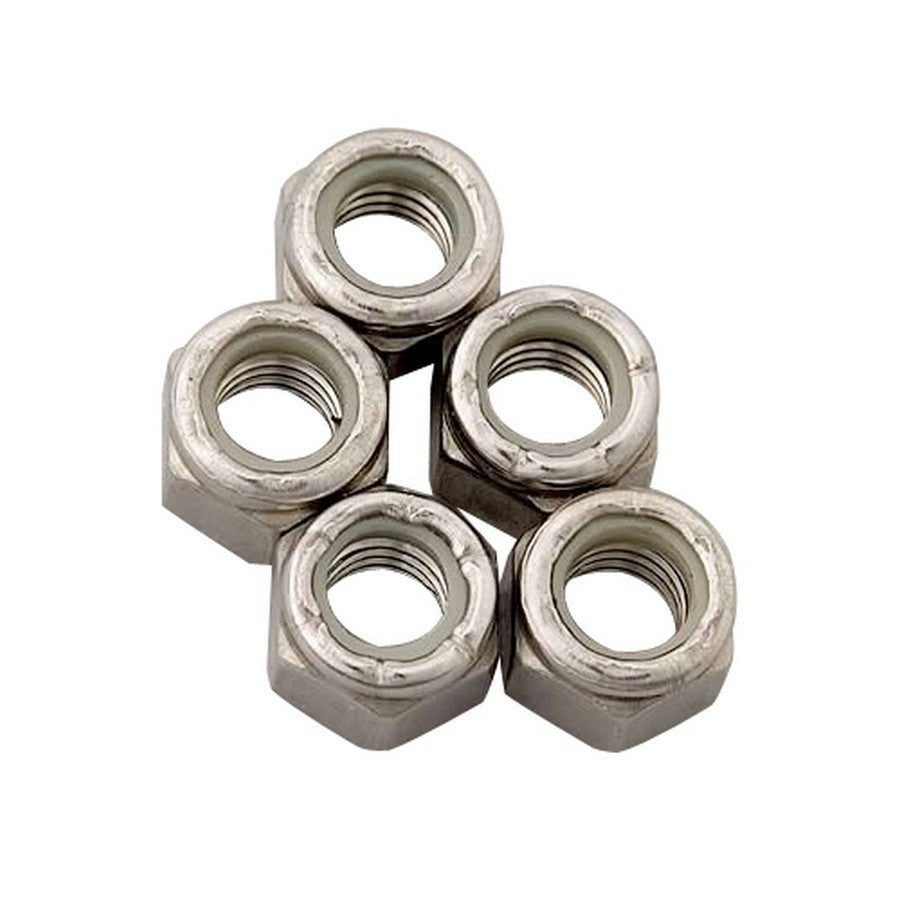 S/S 6pt. Fine Nyloc Nuts - 3/8-24 (5) - 4008764 Vinyasa Automotive