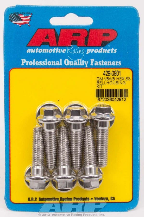 S/S Bellhousing Bolt Kit - 6pt. GM V6/V8 - 4290901 Vinyasa Automotive